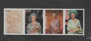 GUYANA #2970 1995 QUEEN MOTHER 95TH BIRTHDAY MINT VF NH O.G S/4