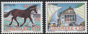 Denmark,  #1100-1101  Unused  From 1998