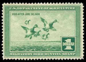 momen: US Stamps #RW4 Unused Duck Sound