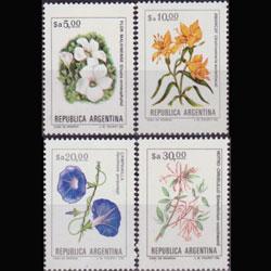 ARGENTINA 1983 - Scott# 1438-41 Flowers 5-30p NH