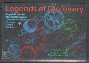 MARSHALL ISLANDS SG446/MS452 1992 LEGENDS OF DISCOVERY BOOKLET MNH