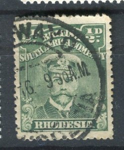 RHODESIA; 1900s early GV Admiral issue fine used 1/2d. value, Postmark