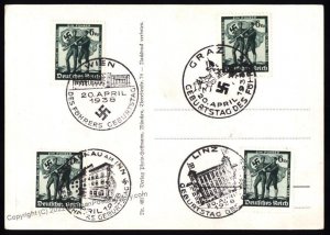 3rd Reich Germany Adolf Hitler Austria 4 Cities  Ostmark Vienna USED 105231