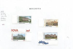 MOLDOVA - 1995 - Moldovan Castles - Perf 4v Set  - M N H