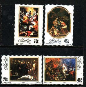 Malta-Sc#1204-7- id8-unused NH set-Paintings-St. Catherine-2005-