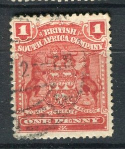 RHODESIA; 1898 early classic Springbok issue fine used 1d. value