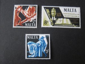 Malta 1967 Sc 364-66 Christmas Religion set MNH