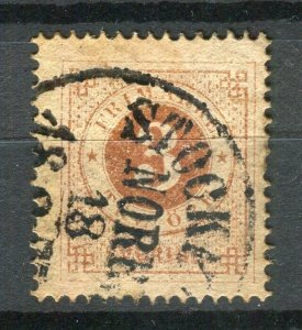 SWEDEN; 1872 early classic ' ore ' issue fine used 3ore. value