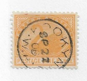 Western Australia Sc #96  9p yellow used with CDS  VF