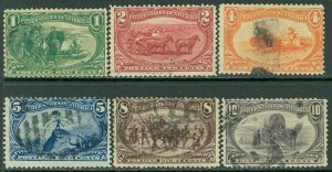 EDW1949SELL : USA 1898 Scott #285-90 Used. Small faults. Catalog $147.00.