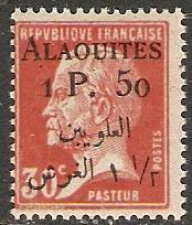 1925 Alaouites Scott 18 surcharge on French stamp MNH