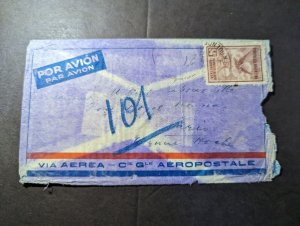 1932 Republic of Argentina Airmail Crash Cover Buenos Aires to Paris France