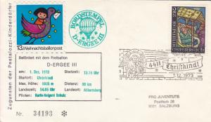 Austria 1973 Balloon Post Cover Carried on Christmas Fund Raising for Children.