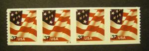 Scott 3632A, 37c Waving Flag, PNC4,#S2222, solid tag