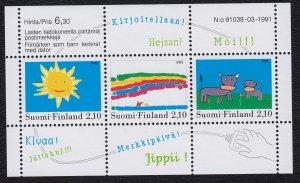 Finland 1991 Children's Stamps Mint MNH Miniature Sheet