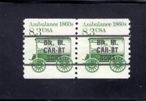 2128a Ambulance, MNH coil pair precancel