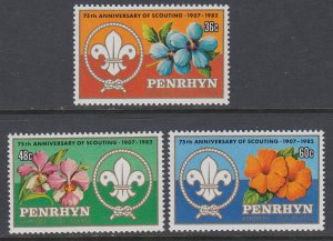 Penrhyn Island 215-217 Boy Scouts MNH VF