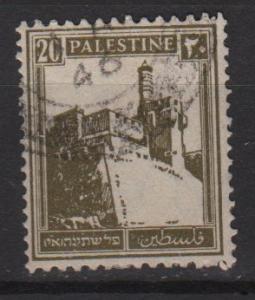 Palestine 1927 - Scott 77 used - 20m, Citaldel at Jerusalem