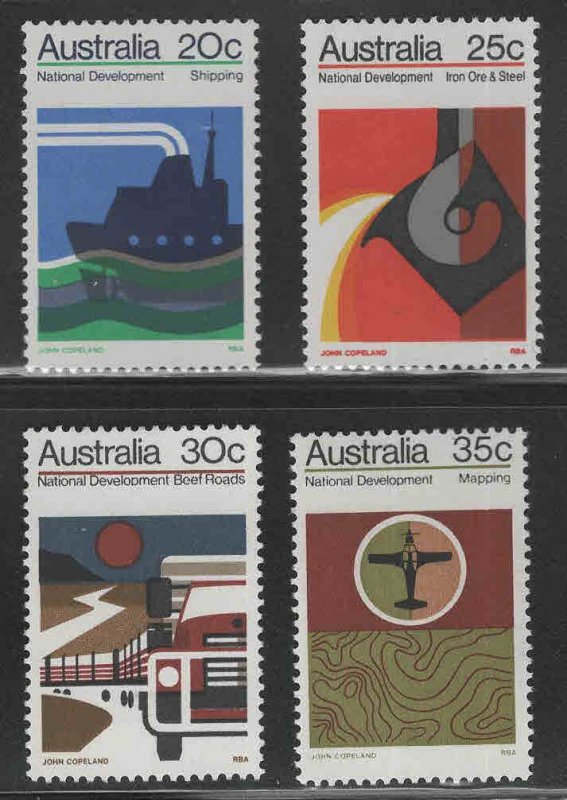 AUSTRALIA Scott 550-553 MH* 1973 Economic development set