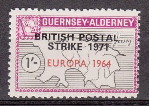 Alderney 1971 Postal Strike 2values Unmounted mint
