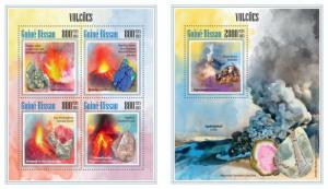 Volcanoes Vulkane Minerals Mineralien Nature Guinea-Bissau MNH stamp set