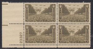 Scott 934 MNH LL Pl Blk 23327 - Army Issue