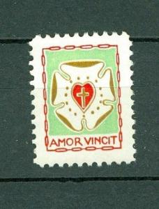 World. Poster Stamp. Masonic. Knight Templars. Cross.  Amor Vincit