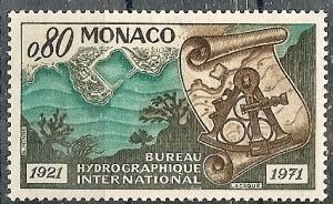 Monaco  804 Mint OG 1971 Hydrographical Bureau
