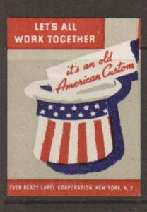 Lets All Work Together Its An American Custom Poster Stamp