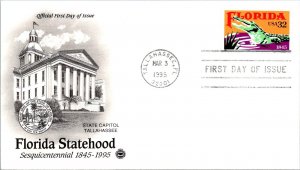 FDC 1995 SC #2950 Postal Commemorative Soc - Tallahassee, FL - Single - F71471