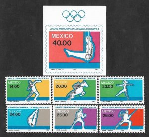 SE)1984 MEXICO, GAMES 23RD OLYMPIAD LOS ANGELES 84', HOOPS 40P SCT 1357,...