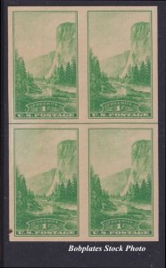 BOBPLATES US #756 Yosemite Horizontal Line Block of 4 F-VF H