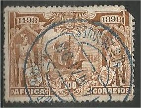 PORTUGUESE AFRICA, 1898, used 100r, Vasco da Gama Scott 7 Damage