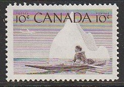 1955 Canada - Sc 351- MNH VF - 1 single - Eskimo Hunter