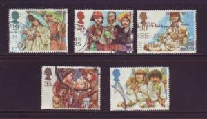 Great Britain  Sc 1581-5 1994 Christmas stamps used