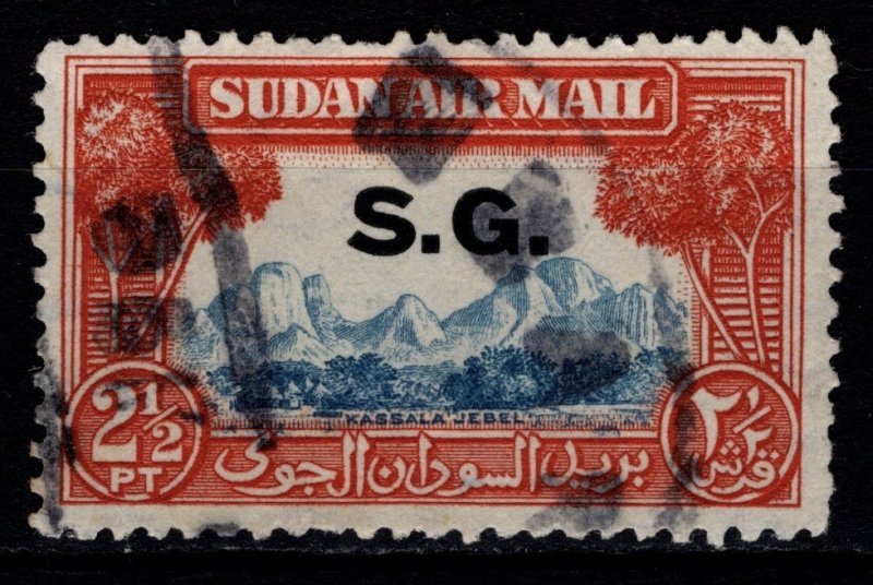 Sudan 1950 Official Airmail Optd. S.G., 2½p [Used]