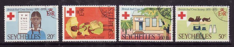 Seychelles-Sc#276-9- id7-used set-British Red Cross-1970-