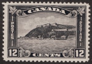 1930 Canada KGV Arch/Leaf Issue #174 Quebec Citadel 12¢ MNH - Cv$100