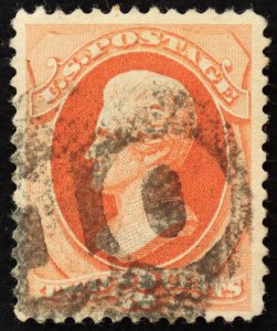 U.S. Used Stamp Scott #178 2c Jackson, Superb. Numeral 10 Cancel. A Gem!