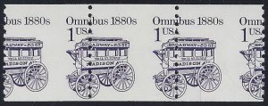 2225b - 1c Misperf Error / EFO Strip of 3 Omnibus Mint NH