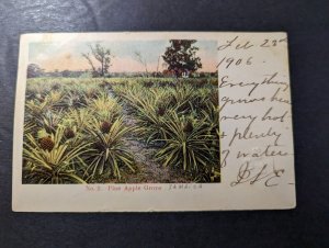 1906 Jamaica Postcard Cover Kingston to Santa Barbara CA USA