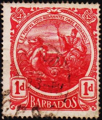 Barbados. 1916 1d S.G.183a Fine Used