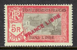 French India - Scott #134 - MNH - 2 creases, pencil/rev. - SCV $10