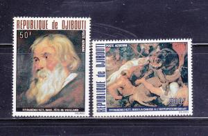 Djibouti C113-C114 Set MNH Art, Paintings