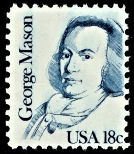US 1858 MNH VF 18 Cent George Mason Statesman Overall Tagging