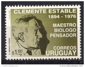 Biologist science scientific Clemente Estable education URUGUAY S#1528 MNH STAMP