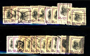 U.S. #832 USED SET MIXED CONDITIONS