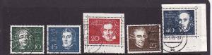 D4-Germany-Sc#804a-e-used set-Music-Composers-Beethoven-1959