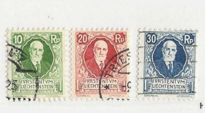 Liechtenstein Sc #B1-B3 set of 3 used VF