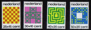 Netherlands #B497-B500  MNH  1973  Children Welfare  games